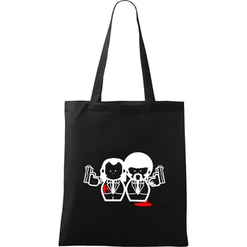 PF - Postavičky - Taška bavlněná - 42 x 38 cm ( Černá )