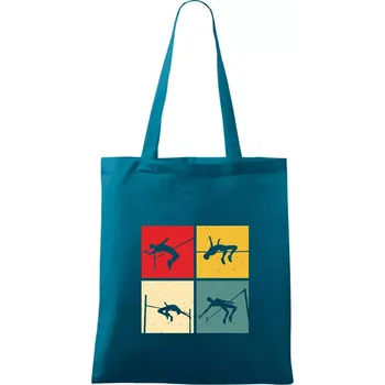 Skok do výšky vintage - Taška bavlněná - 42 x 38 cm ( Petrolejová )