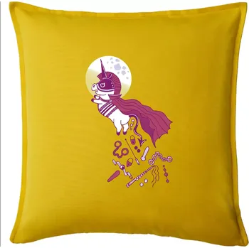 Polštář Drsný jednorožec (Pecka design) - Polštář 50x50 - 50x50 - Pouze potah ( Žlutá )