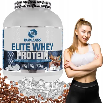 Protein Syrovátkový Protein Elite Whey Protein 2 kg Yava Labs ledová Káva