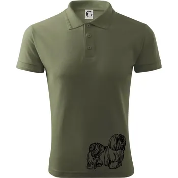 Pánská košile Shih-tzu - chlupatý - Polokošile pánská Pique Polo 203 - M ( Khaki )