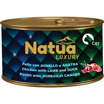 Krmivo pro kočku NATUA kot Luxury kuře s jehněčím a kachnou v želé 85g