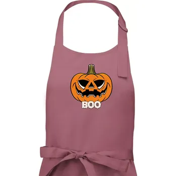 Kuchyňská zástěra Halloween dýně - Dámská zástěra na vaření - Univerzální velikost ( Starorůžová )