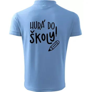 Pánská košile Hurá do školy! - Polokošile pánská Pique Polo 203 - 2XL ( Pyžamově světlá modrá )