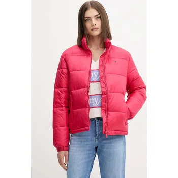 Bunda Tommy Jeans růžová barva, zimní, DW0DW21619 38X, vel. XS