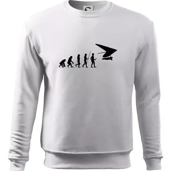 Pánská mikina Evoluce rogalo - Mikina Essential pánská - S ( Bílá )