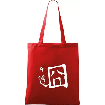 Nákupní taška Čínský symbol - smutný - Taška bavlněná - 42 x 38 cm ( Červená )