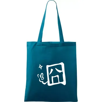 Čínský symbol - smutný - Taška bavlněná - 42 x 38 cm ( Petrolejová )