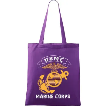 Usmc marines corps - Taška bavlněná - 42 x 38 cm ( Fialová )