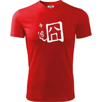 Pánské tričko Čínský symbol - smutný - Pánské triko Fantasy sportovní (dresovina) - S ( Červená )
