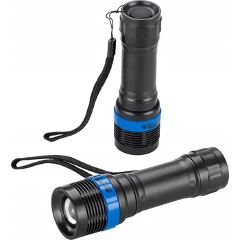 Svítilna LED taktická svítilna 4.5V černá 2 ks ABS 40 lm 4 režimy zoom