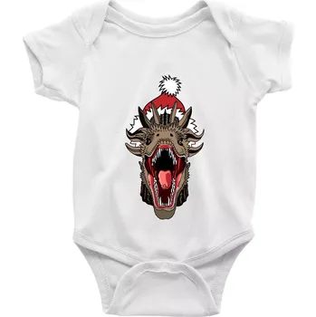 Kojenecký body Vánoční drak (Pecka design) - Body kojenecké s krátkým rukávem - Krátký r. 12-18 měs ( Bílá )