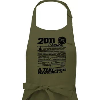 Kuchyňská zástěra 2011 v kostce - Dámská zástěra na vaření - Univerzální velikost ( Khaki )