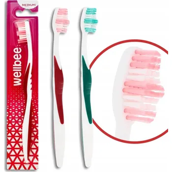Elektrický zubní kartáček WELLBEE Kartáček na zuby pro dospělé se střední tvrdostí