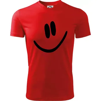 Chlapecké tričko Emoji bez obrysu - usměv - Dětské triko sportovní (dresovina) - 146 cm/10 let ( Červená )