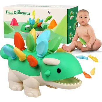 ostatní stavebnice DINOSAURUS SENZORICKÝ VZDĚLÁVACÍ MONTESSORI VYJÍMATELNÉ STAVEBNICE HROTY ČÍSLICE