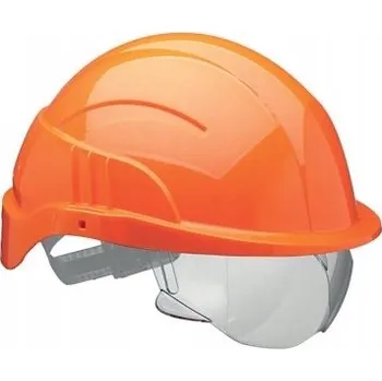 Pracovní přilba Ochranná Přilba s Vnitřním Zorníkem a Brýlemi, Odolná, Velikost 50-64 cm, Ochrana Hlavy