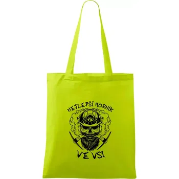 Nejlepší horník ve vsi - Taška bavlněná - 42 x 38 cm ( Limetková )