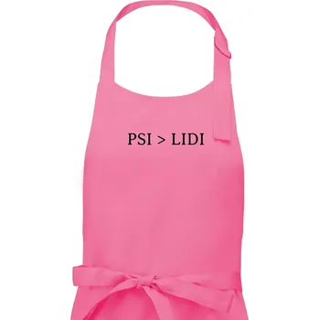 Kuchyňská zástěra Psi > Lidi - Dámská zástěra na vaření - Univerzální velikost ( Růžová )