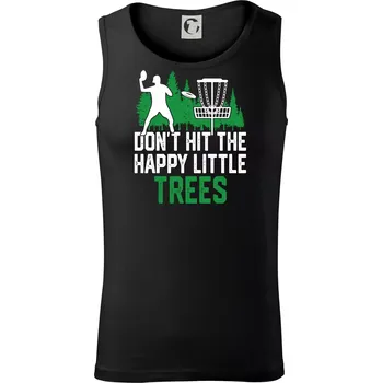 Disc golf happy little trees - Tílko pánské Core - XL ( Černá )