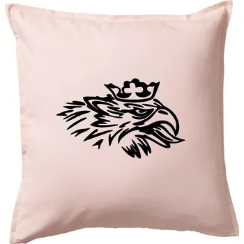 Polštář Rozezlený orel - Polštář 50x50 - 50x50 - Včetně výplně ( Světle růžová )
