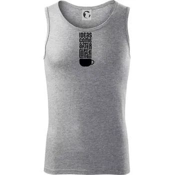 Ideas come after coffee - Tílko pánské Core - M ( Tmavě šedý melír )