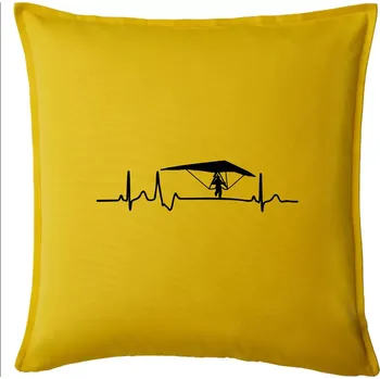 Polštář EKG rogalo - Polštář 50x50 - 50x50 - Pouze potah ( Žlutá )