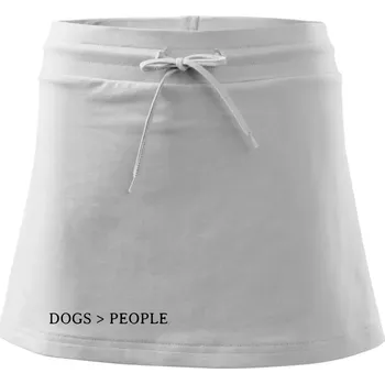 Dámská sukně Dogs > People - Sportovní sukně - two in one - XL ( Bílá )