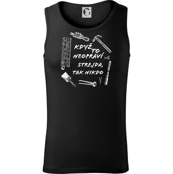Když to neopraví strejda tak nikdo - Tílko pánské Core - 2XL ( Černá )