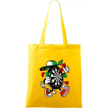 Šipkař kreslený terč - Taška bavlněná - 42 x 38 cm ( Žlutá )