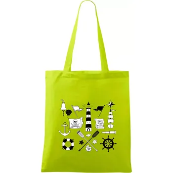 Ikony - mořeplavec - Taška bavlněná - 42 x 38 cm ( Limetková )
