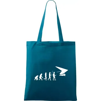 Evoluce rogalo - Taška bavlněná - 42 x 38 cm ( Petrolejová )