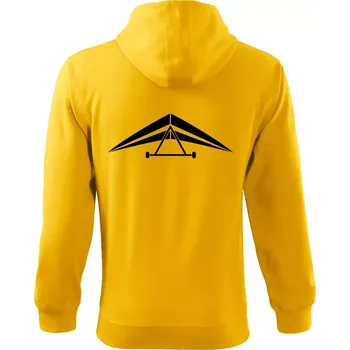 Pánská mikina Rogalo jednoduché - Mikina s kapucí na zip trendy zipper - L ( Žlutá )