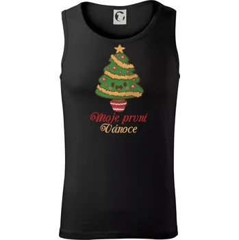 Moje první Vánoce stromek - Tílko pánské Core - S ( Černá )