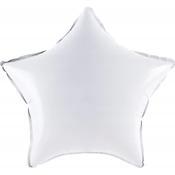 Balónek Fóliový balónek bílá hvězda 48 cm na helium
