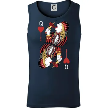 Srdcová Královna kreslená (Pecka Design) - Tílko pánské Core - XL ( Námořní modrá (velmi tmavá - téměř černá) )