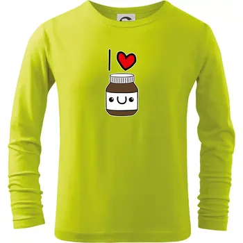 Dětská móda I love nugeta - Triko dětské Long Sleeve - 122 cm/6 let ( Limetková )