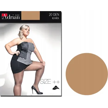 Dámské punčochy Punčocháče hladké Adrian SIZE ++ 20den hnědé OPAL velikost 3