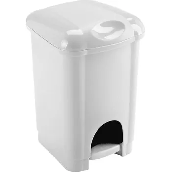 Odpadkový koš Odpadkový koš - bílý/béžový, plastový, 6 l