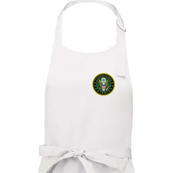 Kuchyňská zástěra United States Army barevné - Pánská zástěra na vaření - Univerzální velikost ( Bílá )