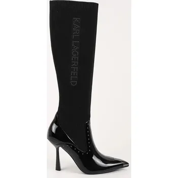 Dámské kozačky Kozačky Karl Lagerfeld PANDARA dámské, černá barva, na podpatku, lehce zateplené, KL31373 KL31373.400 99X, EUR 38