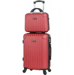 Sada malý kufr s cestovním kufříkem 55x40x23 ABS 40l