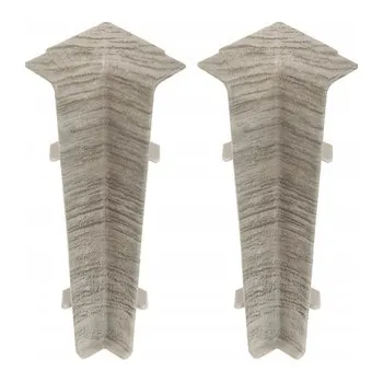 soklová lišta Vnitřní roh Cezar hliníkový 75 x 22, délka 22 cm, Borovice Tmavá Agas