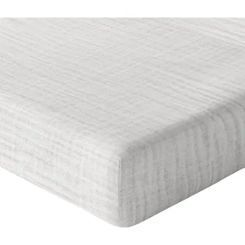 Prostěradlo PROSTĚRADLO DO POSTÝLKY 160x80 MUŠELÍNOVÉ 100% S GUMOU POLSKÝ VÝROBEK