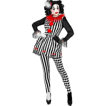 Karnevalový kostým Dámský kostým zlý šašek - M