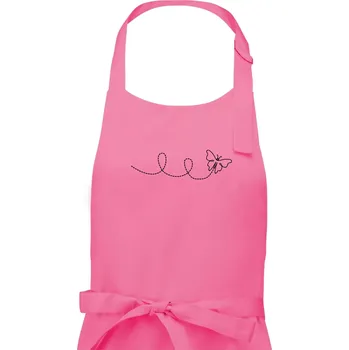 Kuchyňská zástěra Dráha letu motýla - smyčka - Pánská zástěra na vaření - Univerzální velikost ( Růžová )