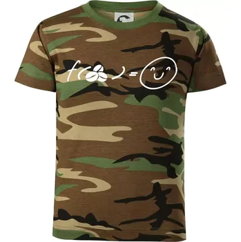 Matematická funkce - káva - Dětské maskáčové triko - 104-110cm / 3-4 roky ( Hnědý maskáč )