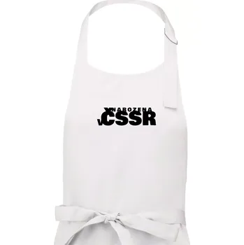 Kuchyňská zástěra Nápis - Narozena v ČSSR - Dámská zástěra na vaření - Univerzální velikost ( Bílá )