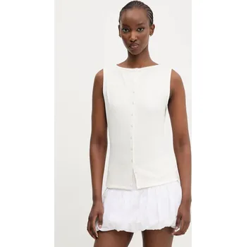 Dámská halenka Halenka Abercrombie & Fitch dámská, béžová barva, hladká, KI139-5175 KI139.5175.178 01X, vel. XS