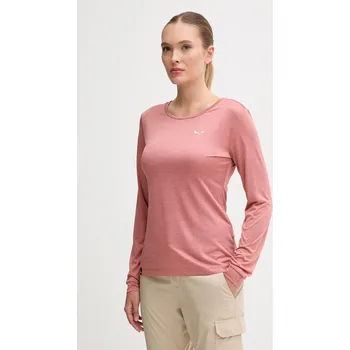 Pánské termoprádlo Funkční triko s dlouhým rukávem Salewa Puez Melange Dry 00.0000027454 oranžová 32X, vel. M